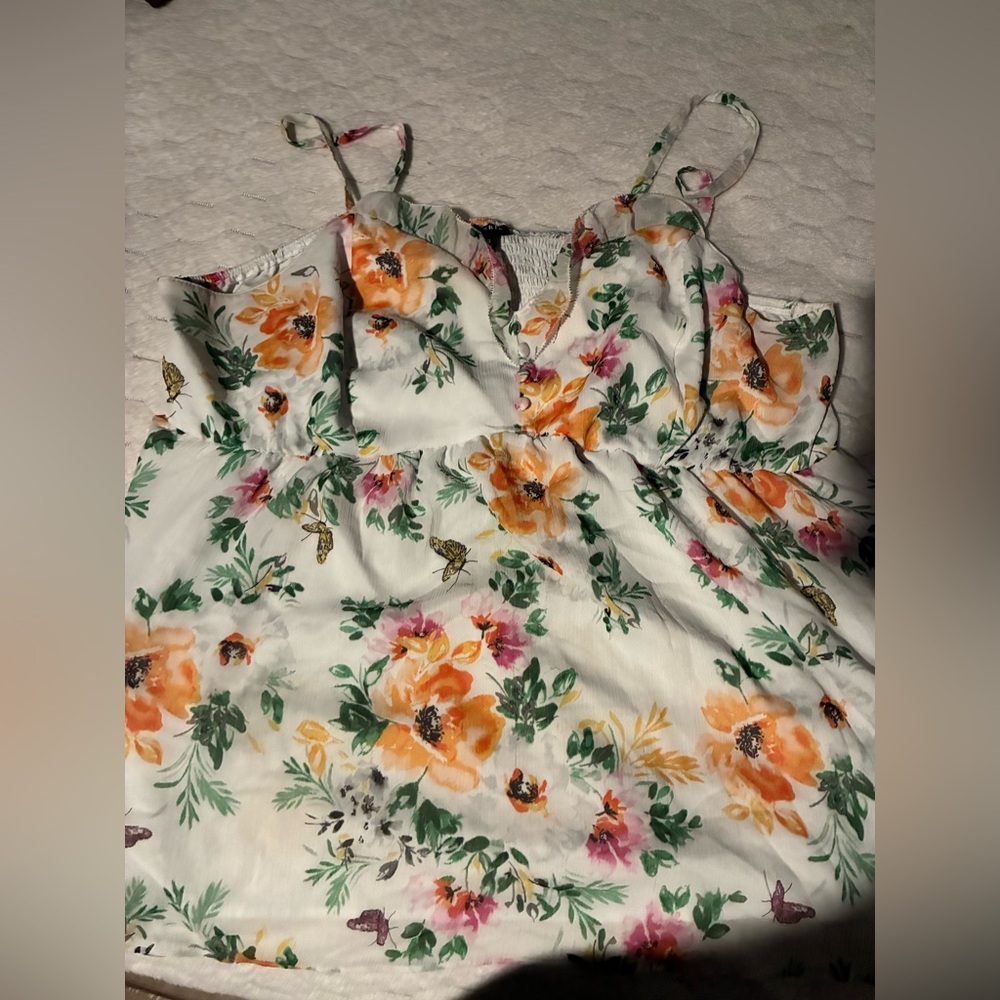 Torrid Floral Button-Front Top